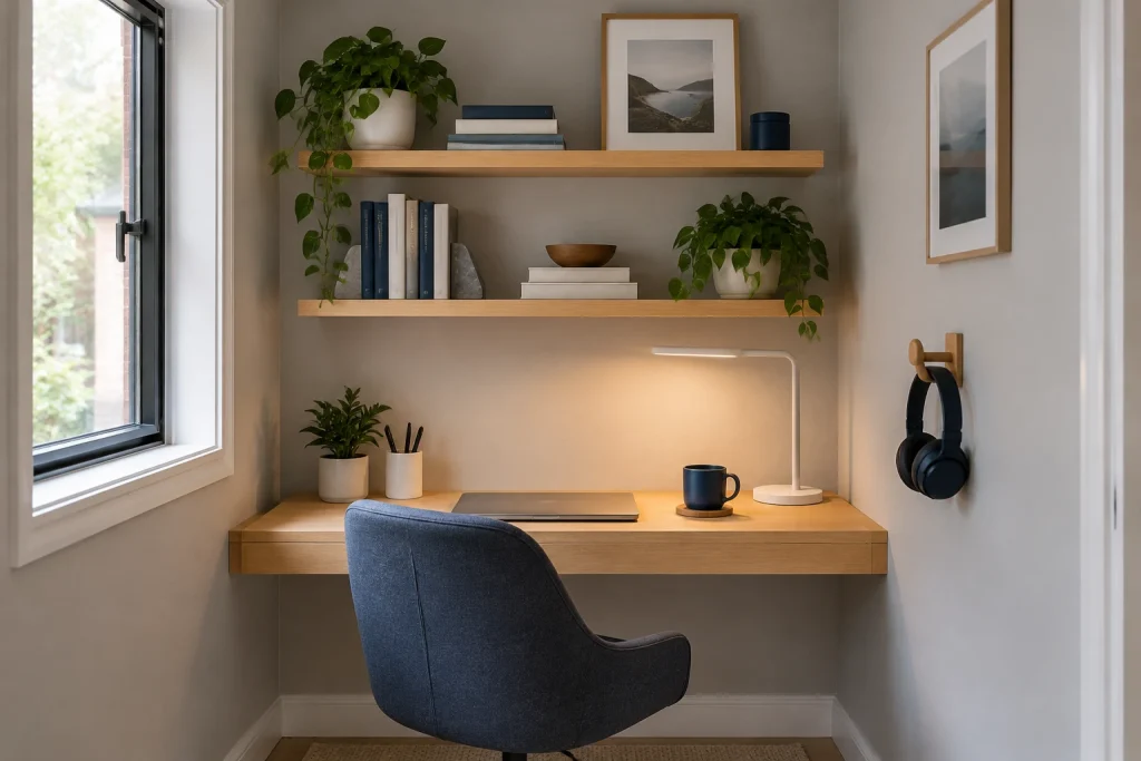 Compact Vertical Backdrop for Small Apartments, Space-smart modern Studio apartment alcove interior